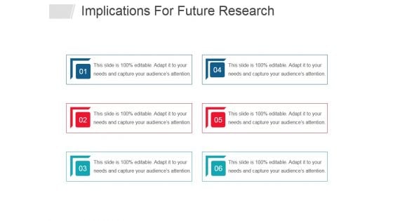 Implications For Future Research Ppt PowerPoint Presentation Ideas Show