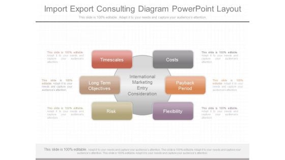 Import Export Consulting Diagram Powerpoint Layout