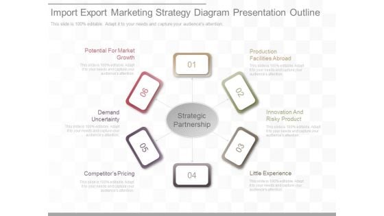 Import Export Marketing Strategy Diagram Presentation Outline