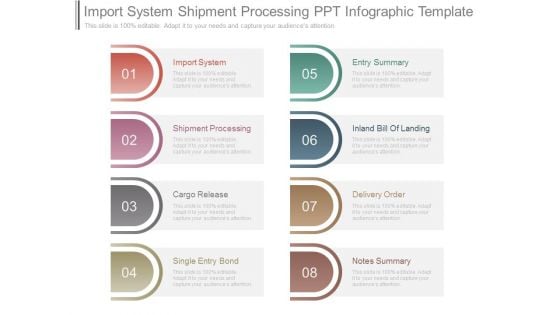 Import System Shipment Processing Ppt Infographic Template