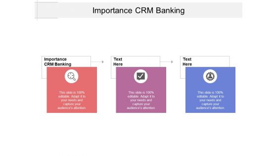 Importance CRM Banking Ppt PowerPoint Presentation Outline Design Ideas Cpb Pdf