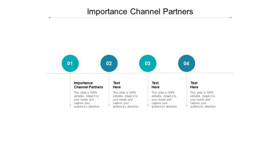 Importance Channel Partners Ppt PowerPoint Presentation Summary Pictures Cpb