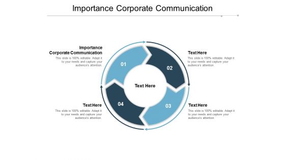 Importance Corporate Communication Ppt PowerPoint Presentation Icon Maker