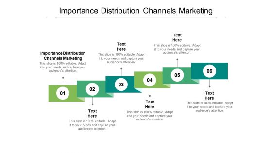 Importance Distribution Channels Marketing Ppt PowerPoint Presentation Infographic Template Icons Cpb Pdf