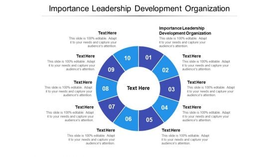 Importance Leadership Development Organization Ppt PowerPoint Presentation Ideas Vector Cpb Pdf