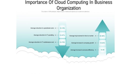 Importance Of Cloud Computing In Business Organization Ppt PowerPoint Presentation File Topics PDF