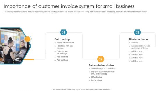 Importance Of Customer Invoice System For Small Business Portrait PDF