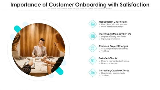 Importance Of Customer Onboarding With Satisfaction Ppt Infographics Graphics Design PDF