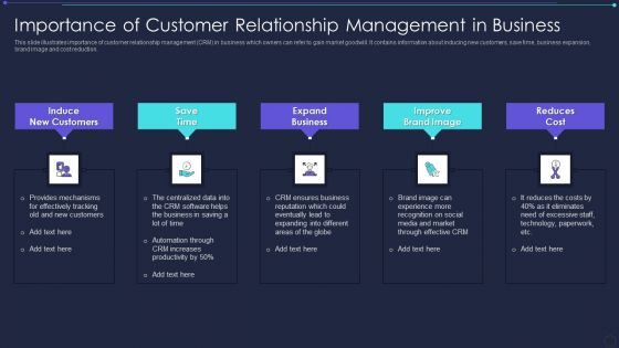 Importance Of Customer Relationship Management In Business Brochure PDF Importance Of Customer Relationship Management In Business Brochure PDF