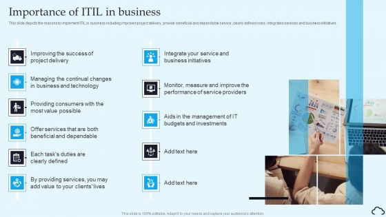 Importance Of ITIL In Business IT Service Management Framework Formats PDF