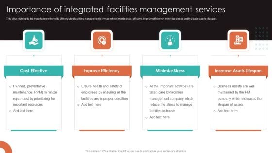 Importance Of Integrated Facilities Management Services Guidelines PDF