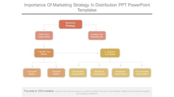 Importance Of Marketing Strategy In Distribution Ppt Powerpoint Templates