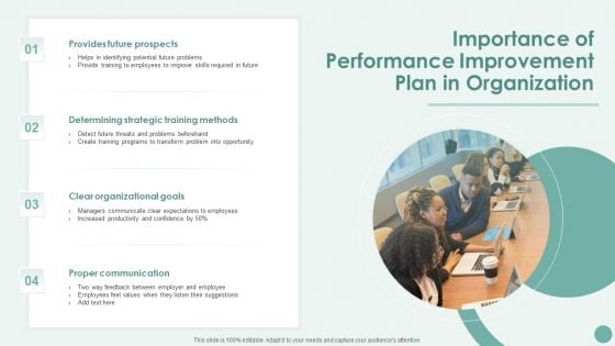 Importance Of Performance Improvement Plan In Organization Graphics PDF