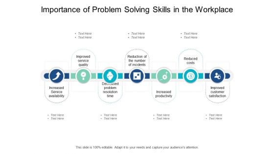 Importance Of Problem Solving Skills In The Workplace Ppt Powerpoint Presentation Styles Show