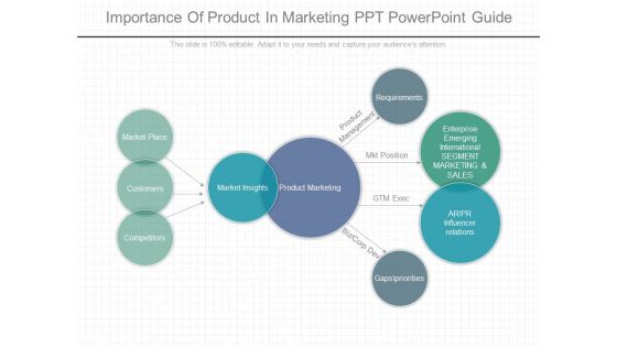Importance Of Product In Marketing Ppt Powerpoint Guide