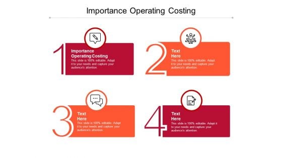 Importance Operating Costing Ppt PowerPoint Presentation Infographics Tips Cpb Pdf