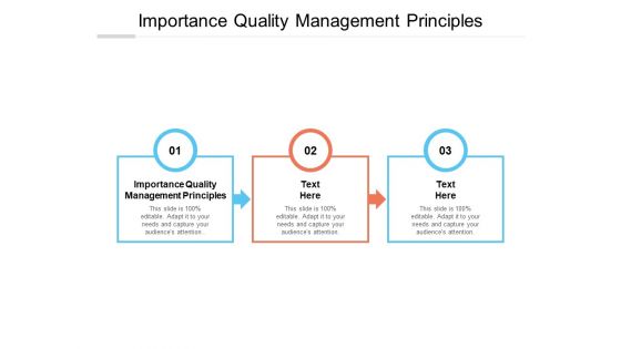 Importance Quality Management Principles Ppt PowerPoint Presentation Outline Background Images Cpb