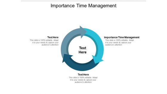 Importance Time Management Ppt PowerPoint Presentation Gallery Show Cpb