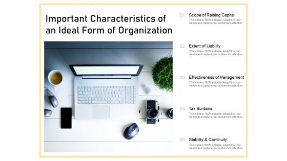 Important Characteristics Of An Ideal Form Of Organization Ppt PowerPoint Presentation Model Graphic Images