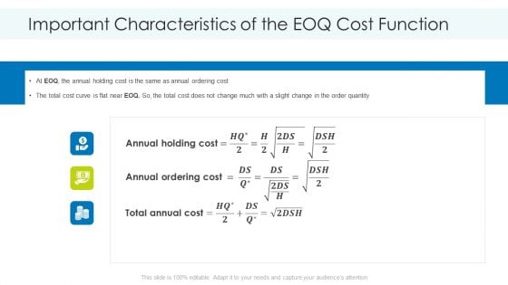 Important Characteristics Of The EOQ Cost Function Icons PDF