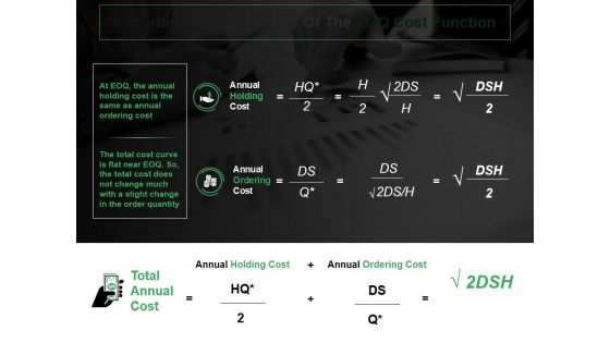 Important Characteristics Of The Eoq Cost Function Ppt PowerPoint Presentation Diagram Images