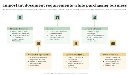 Important Document Requirements While Purchasing Business Slides PDF Important Document Requirements While Purchasing Business Slides PDF