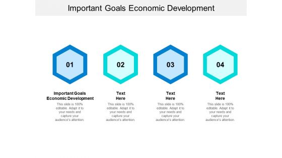 Important Goals Economic Development Ppt PowerPoint Presentation Gallery Graphics Download Cpb