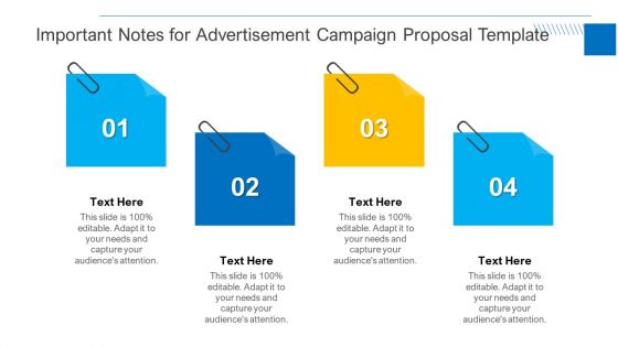 Important Notes For Advertisement Campaign Proposal Template Formats PDF