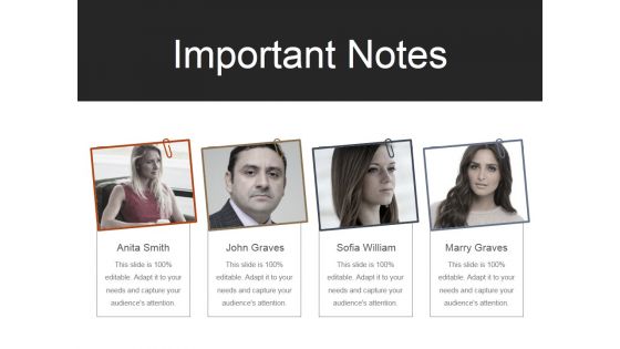 Important Notes Ppt PowerPoint Presentation Professional Deck