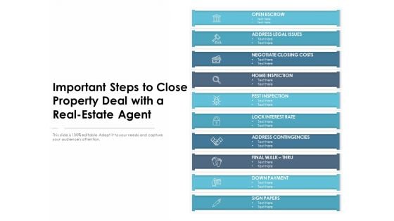 Important Steps To Close Property Deal With A Real Estate Agent Ppt PowerPoint Presentation Gallery Introduction PDF Important Steps To Close Property Deal With A Real Estate Agent Ppt PowerPoint Presentation Gallery Introduction PDF