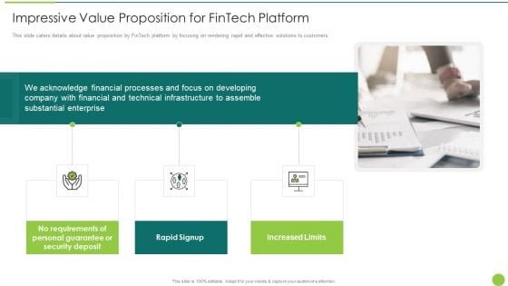 Impressive Value Proposition For Fintech Platform Designs PDF