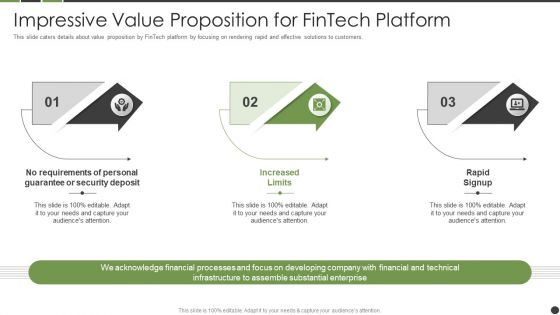 Impressive Value Proposition For Fintech Platform Pictures PDF