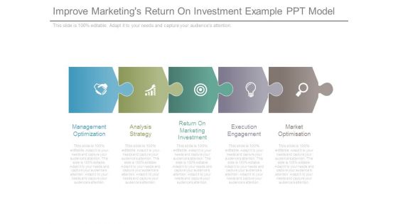 Improve Marketings Return On Investment Example Ppt Model