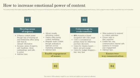 Improving Brand Mentions For Customer How To Increase Emotional Power Of Content Elements PDF