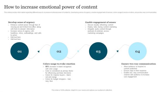 Improving Brand Recognition To Boost How To Increase Emotional Power Of Content Professional PDF