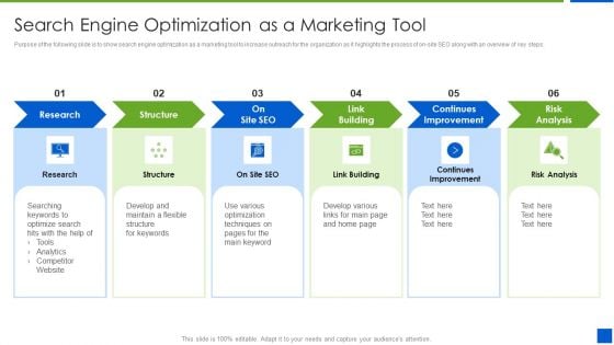 Improving Brand Recognition With Message And Differentiation Strategy Search Engine Optimization As A Marketing Mockup PDF