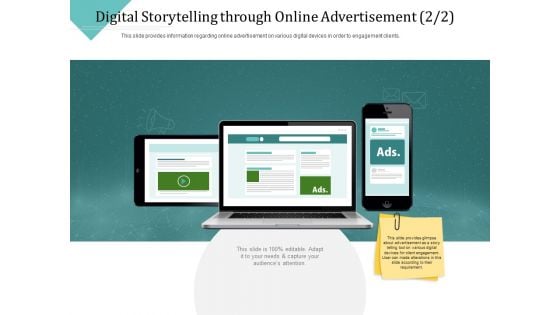 Improving Client Experience Digital Storytelling Through Online Advertisement Order Infographics PDF