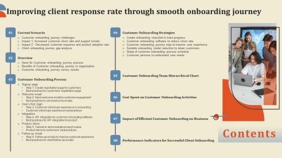 Improving Client Response Rate Through Smooth Onboarding Journey Contents Themes PDF