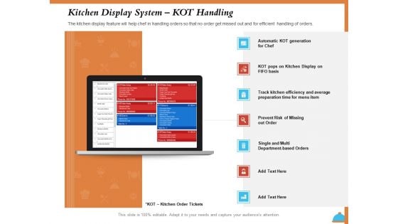 Improving Restaurant Operations Kitchen Display System Kot Handling Ppt Diagram Graph Charts PDF