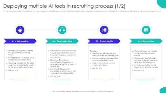 Improving Technology Based Deploying Multiple AI Tools In Recruiting Process Inspiration PDF
