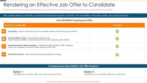 Improvising Hiring Process Rendering An Effective Job Offer To Candidate Template PDF