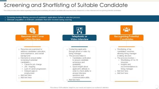 Improvising Hiring Process Screening And Shortlisting Of Suitable Candidate Formats PDF