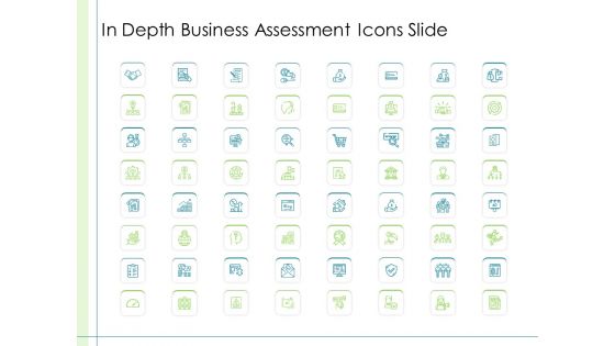 In Depth Business Assessment Icons Slide Ppt PowerPoint Presentation Infographics Icons PDF