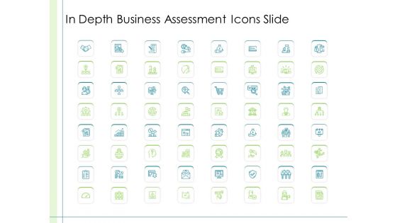 In Depth Business Assessment Icons Slide Ppt PowerPoint Presentation Infographics Icons PDF