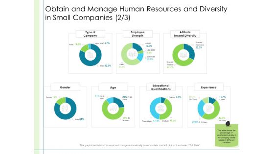 In Depth Business Assessment Obtain And Manage Human Resources And Diversity In Small Companies Strength Infographics PDF