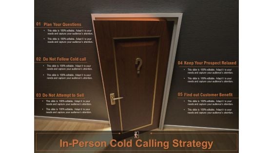 In Person Cold Calling Strategy Ppt PowerPoint Presentation Show Introduction PDF