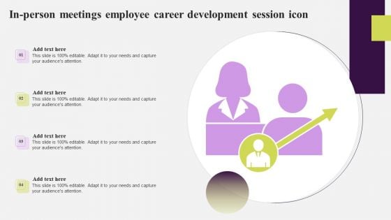 In Person Meetings Employee Career Development Session Icon Rules PDF