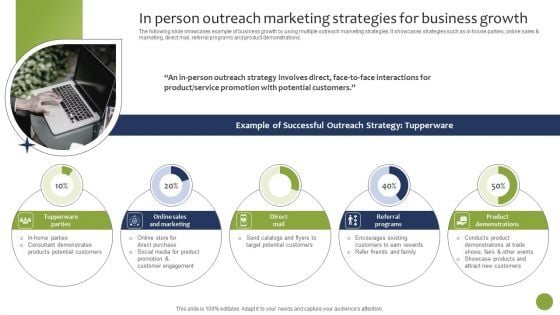 In Person Outreach Marketing Strategies For Business Growth Guidelines PDF