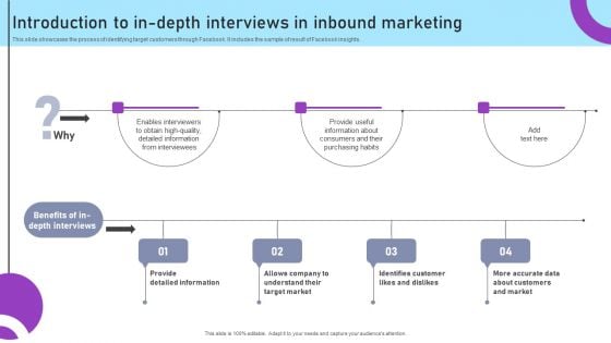 Inbound And Outbound Marketing Tactics Introduction To In Depth Interviews Brochure PDF