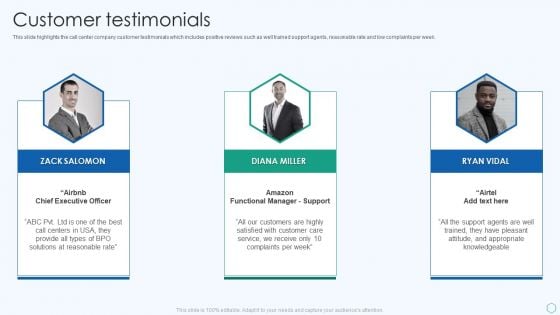 Inbound And Outbound Services Business Profile Customer Testimonials Rules PDF Inbound And Outbound Services Business Profile Customer Testimonials Rules PDF